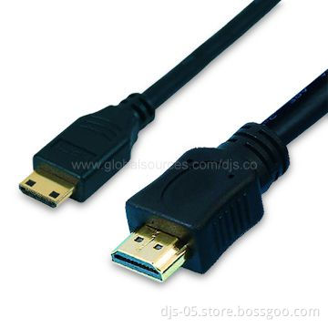 HDMI Cable with Nickel/Gold-plated Connector, Supports 1,080p Resolution